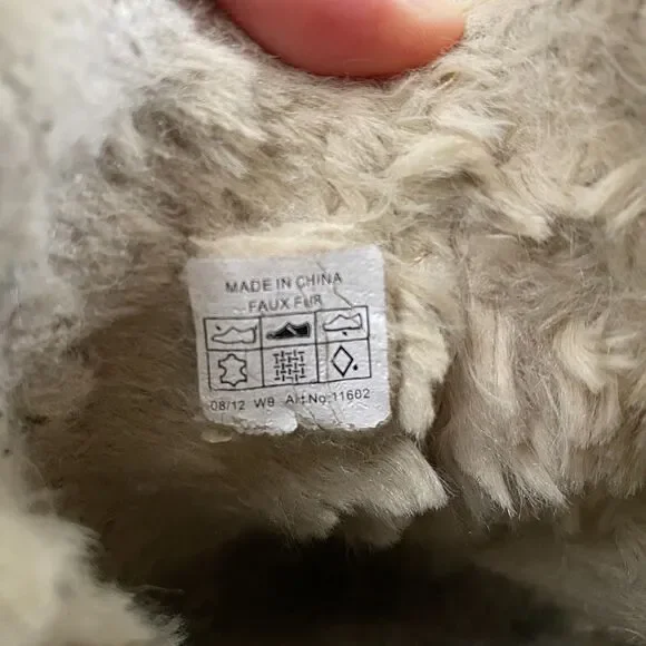 Crocs Cobbler Suede Mules Clogs Faux Fur Lined Womens 8 Brown Slip On 2.5" - Picture 10 of 10